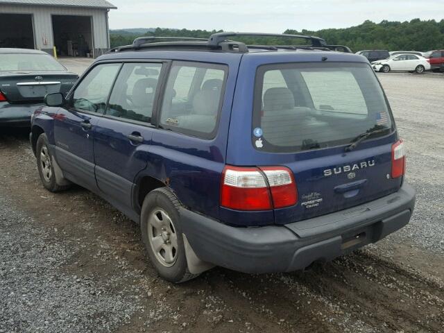 JF1SF635X1H756820 - 2001 SUBARU FORESTER L BLUE photo 3