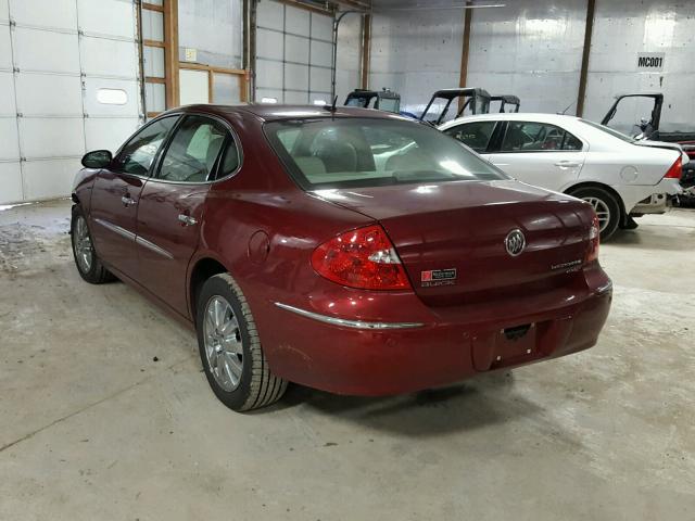 2G4WD582481314215 - 2008 BUICK LACROSSE C MAROON photo 3