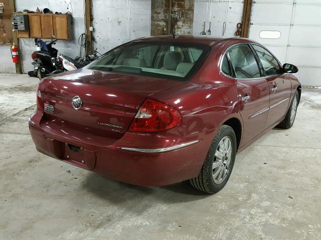 2G4WD582481314215 - 2008 BUICK LACROSSE C MAROON photo 4