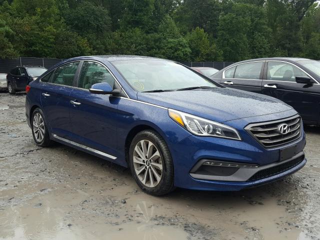 5NPE34AF6HH437233 - 2017 HYUNDAI SONATA SPO BLUE photo 1