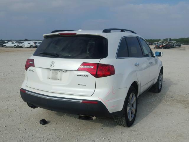 2HNYD2H45BH525655 - 2011 ACURA MDX TECHNO WHITE photo 4