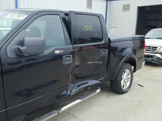 1FTPW12554FA03622 - 2004 FORD F150 SUPER BLACK photo 9