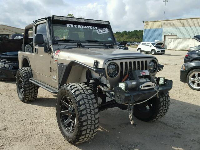 1J4FA49S74P766608 - 2004 JEEP WRANGLER / BEIGE photo 1