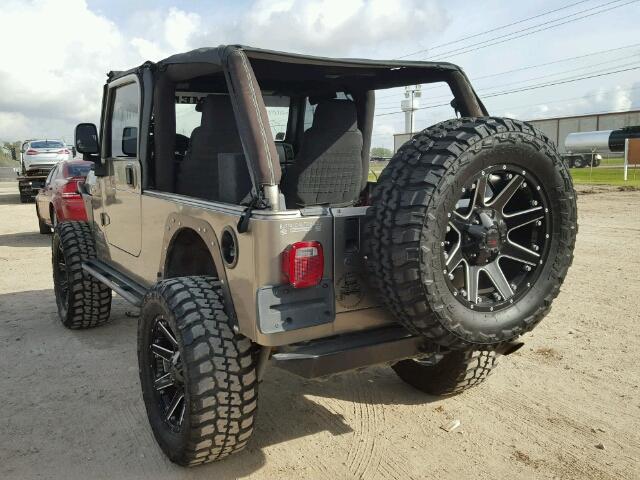 1J4FA49S74P766608 - 2004 JEEP WRANGLER / BEIGE photo 3