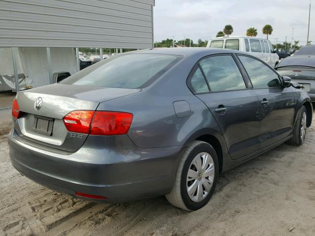 3VWDP7AJ3CM324653 - 2012 VOLKSWAGEN JETTA SE GRAY photo 4