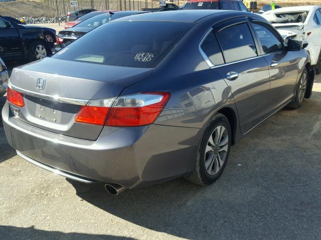 1HGCR2F31DA254527 - 2013 HONDA ACCORD LX GRAY photo 4