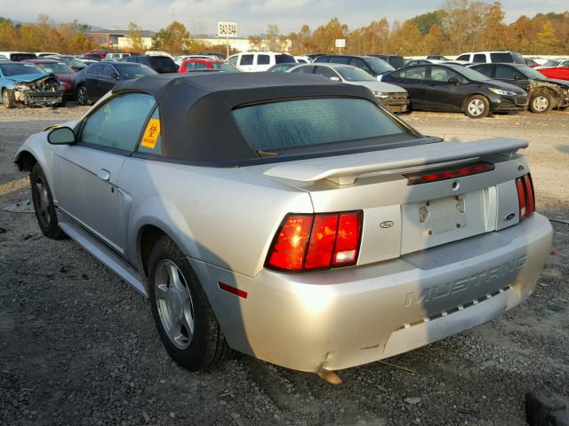 1FAFP44461F242922 - 2001 FORD MUSTANG SILVER photo 3