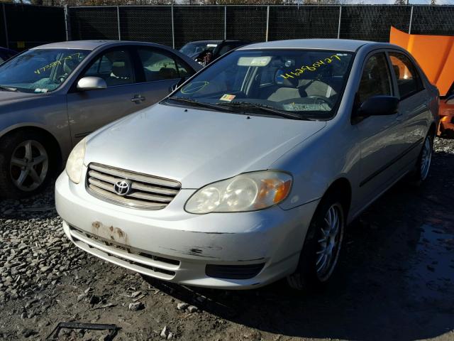 2T1BR32E33C010928 - 2003 TOYOTA COROLLA CE SILVER photo 2