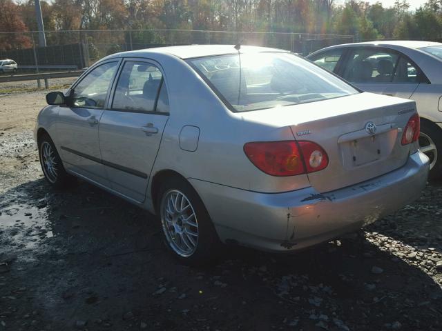 2T1BR32E33C010928 - 2003 TOYOTA COROLLA CE SILVER photo 3