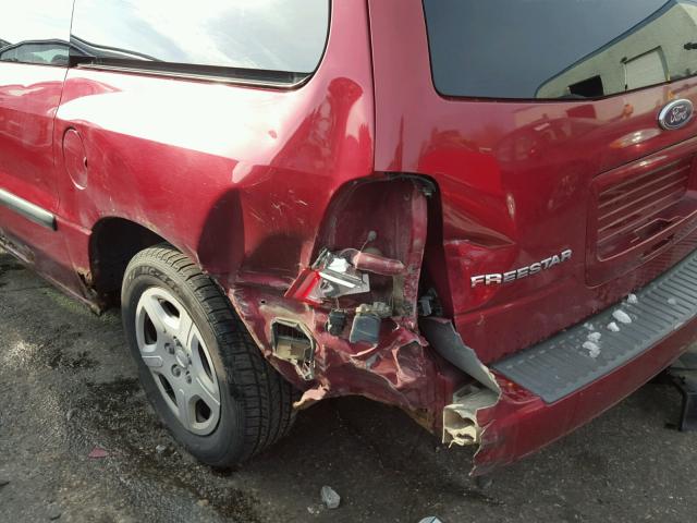 2FMZA51604BA59392 - 2004 FORD FREESTAR S RED photo 9