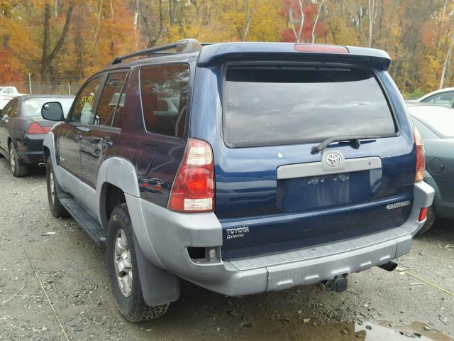 JTEBU14R438000449 - 2003 TOYOTA 4RUNNER SR BLUE photo 3