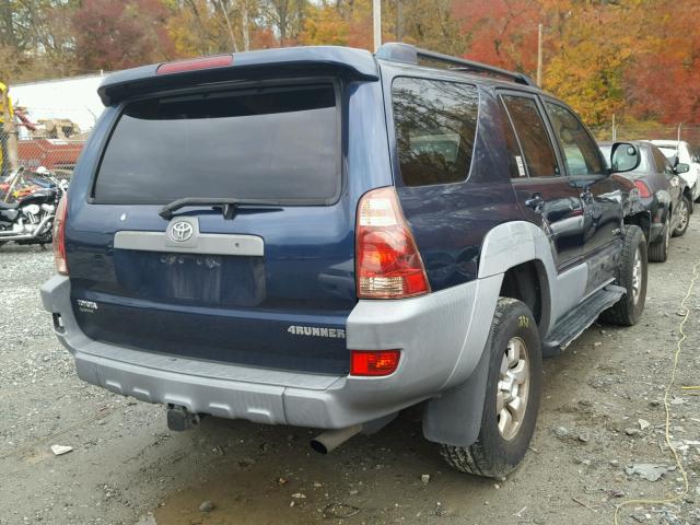 JTEBU14R438000449 - 2003 TOYOTA 4RUNNER SR BLUE photo 4