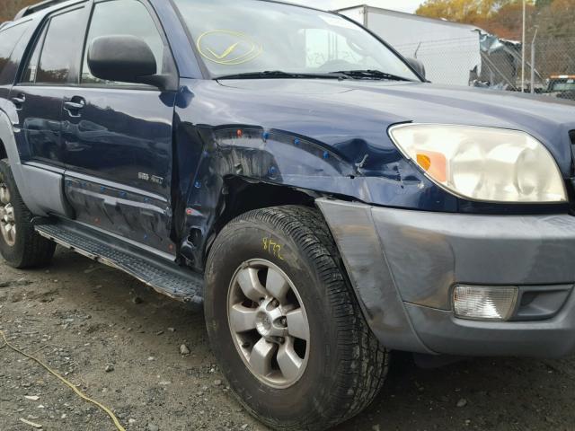 JTEBU14R438000449 - 2003 TOYOTA 4RUNNER SR BLUE photo 9