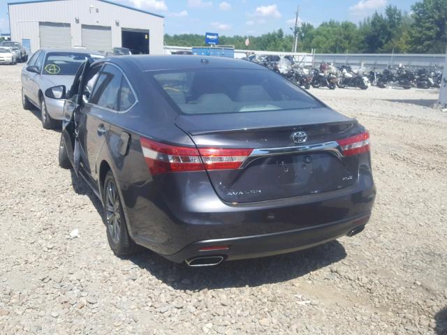 4T1BK1EB0FU170875 - 2015 TOYOTA AVALON XLE GRAY photo 3