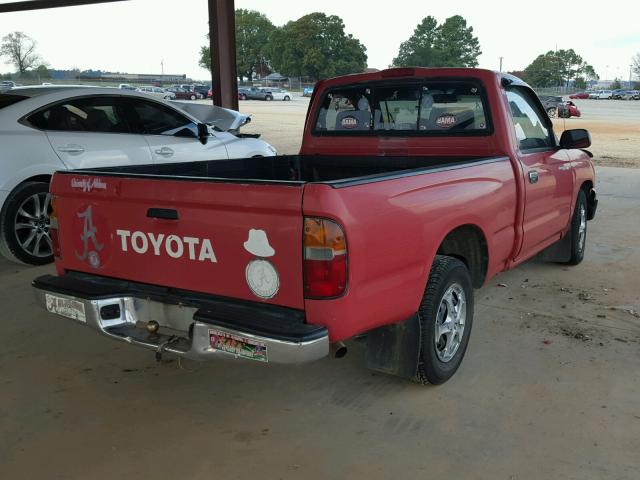 4TANL42N4VZ288116 - 1997 TOYOTA TACOMA RED photo 4