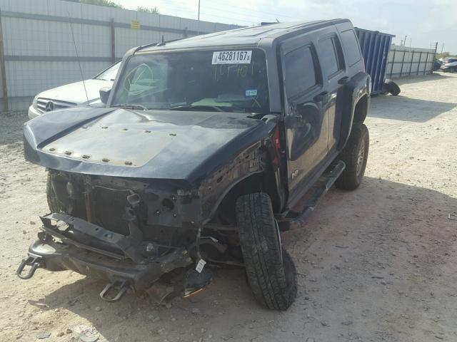 5GTDN13E178101701 - 2007 HUMMER H3 GREEN photo 2