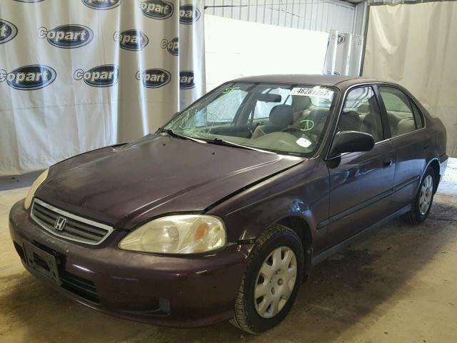 1HGEJ6674YL059364 - 2000 HONDA CIVIC PURPLE photo 2