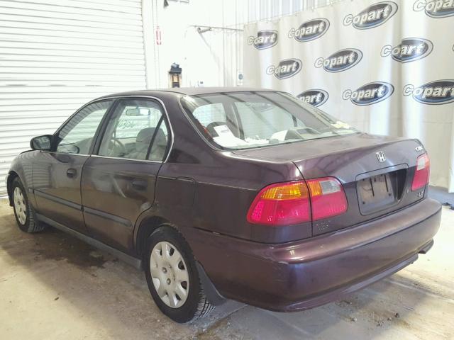 1HGEJ6674YL059364 - 2000 HONDA CIVIC PURPLE photo 3