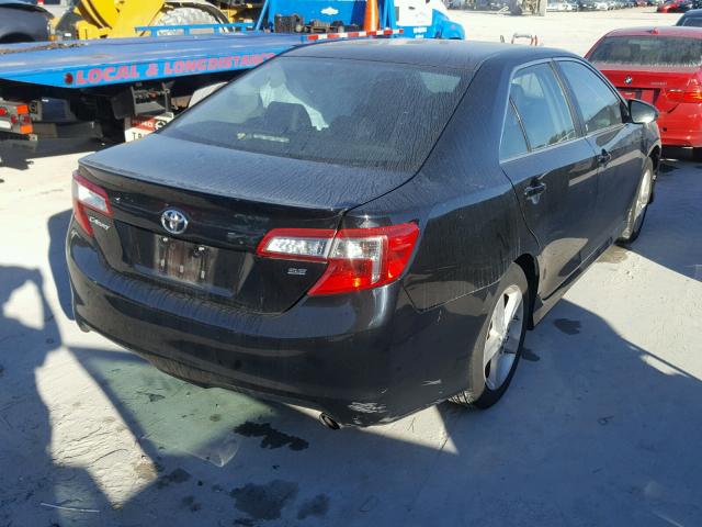 4T1BF1FK0CU030923 - 2012 TOYOTA CAMRY BLACK photo 4