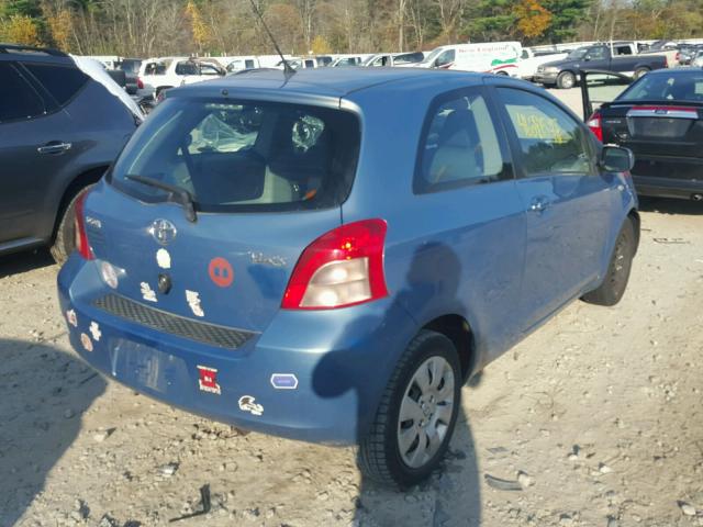 JTDJT923575073174 - 2007 TOYOTA YARIS BLUE photo 4