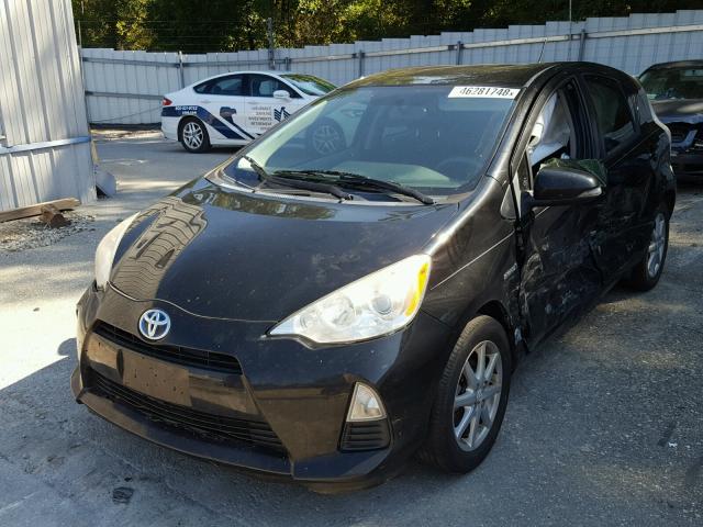 JTDKDTB36C1019270 - 2012 TOYOTA PRIUS C BLACK photo 2