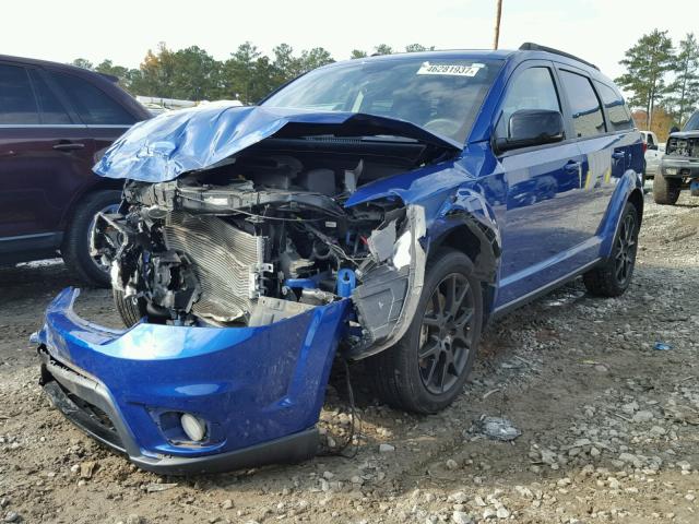 3C4PDDBG0FT589552 - 2015 DODGE JOURNEY SX BLUE photo 2