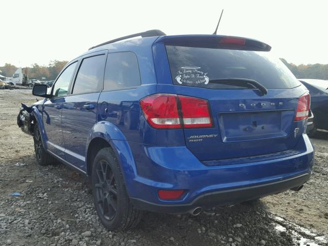 3C4PDDBG0FT589552 - 2015 DODGE JOURNEY SX BLUE photo 3