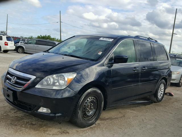 5FNRL38896B046740 - 2006 HONDA ODYSSEY BLACK photo 2