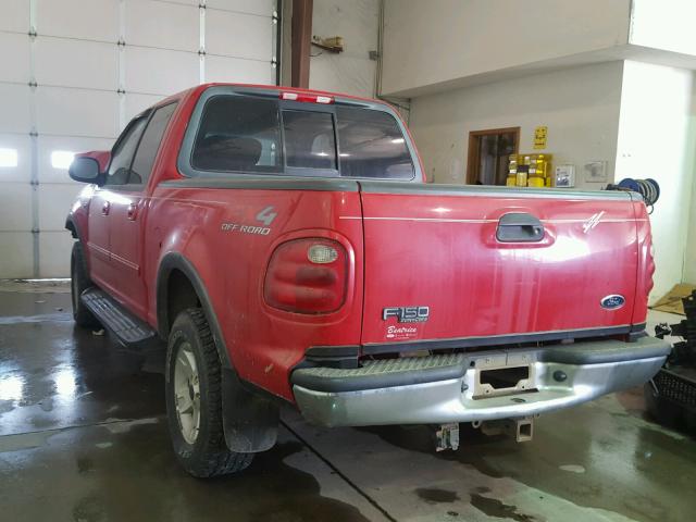 1FTRW08L82KC50971 - 2002 FORD F150 SUPER RED photo 3