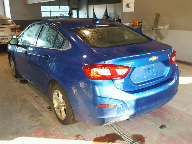 1G1BE5SM2G7235856 - 2016 CHEVROLET CRUZE LT BLUE photo 3