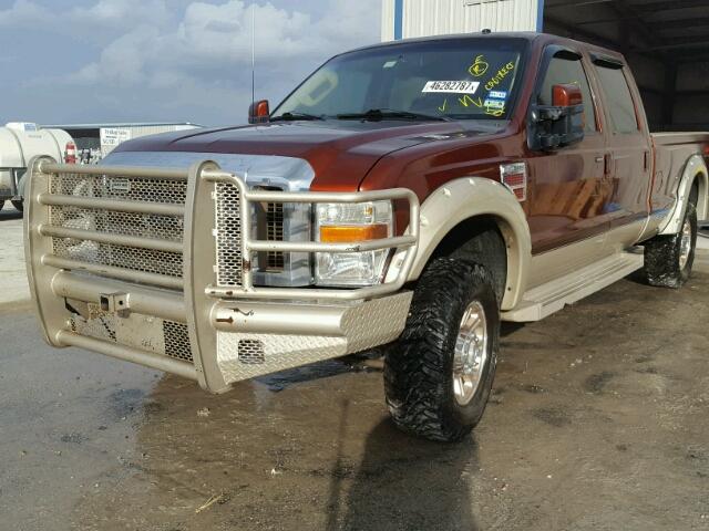 1FTWW31R08EA12493 - 2008 FORD F350 SRW S BROWN photo 2