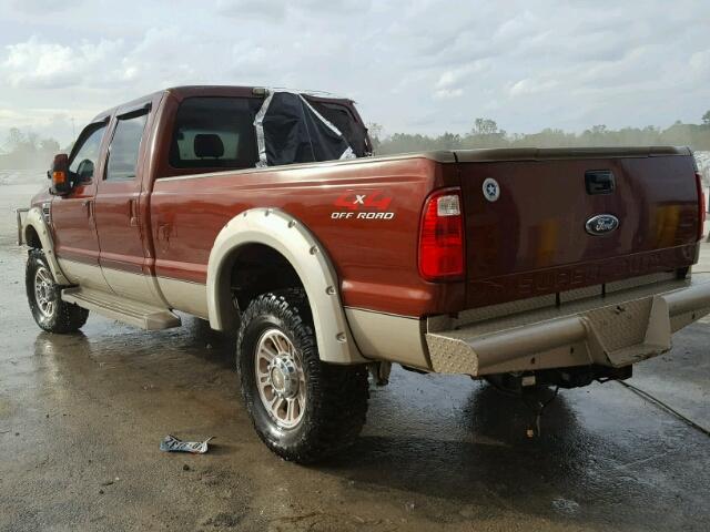 1FTWW31R08EA12493 - 2008 FORD F350 SRW S BROWN photo 3