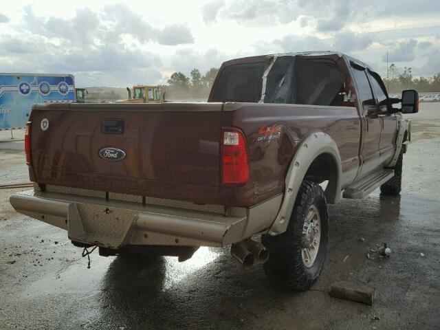 1FTWW31R08EA12493 - 2008 FORD F350 SRW S BROWN photo 4