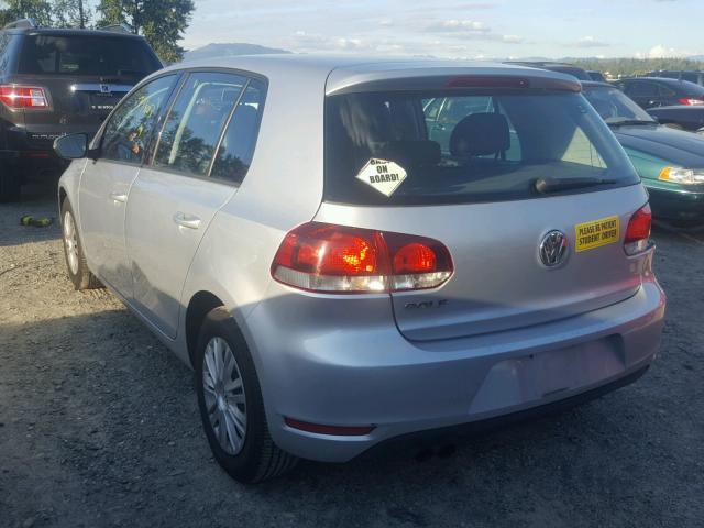 WVWDB7AJ0CW227380 - 2012 VOLKSWAGEN GOLF SILVER photo 3