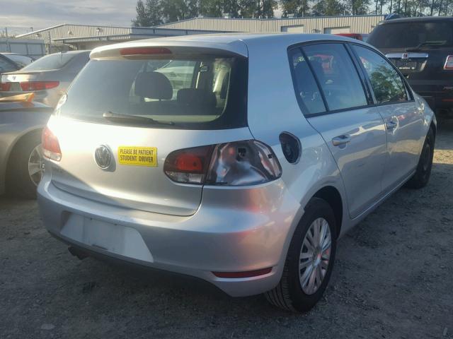 WVWDB7AJ0CW227380 - 2012 VOLKSWAGEN GOLF SILVER photo 4