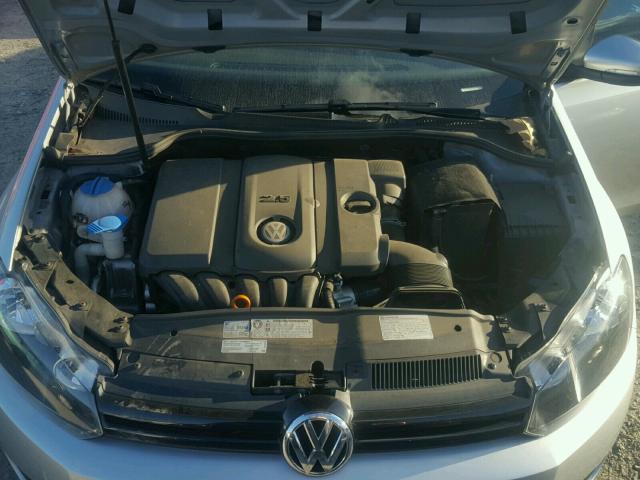 WVWDB7AJ0CW227380 - 2012 VOLKSWAGEN GOLF SILVER photo 7
