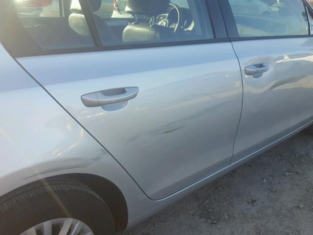 WVWDB7AJ0CW227380 - 2012 VOLKSWAGEN GOLF SILVER photo 9