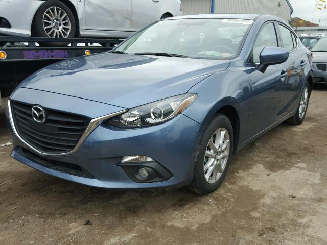 JM1BM1V74G1326526 - 2016 MAZDA 3 TOURING BLUE photo 2