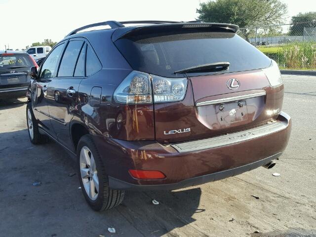 JTJGK31U980013785 - 2008 LEXUS RX BURGUNDY photo 3