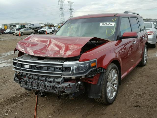 2FMHK6DT3EBD23836 - 2014 FORD FLEX LIMIT RED photo 2