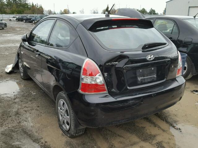 KMHCN35C49U131243 - 2009 HYUNDAI ACCENT SE BLACK photo 3