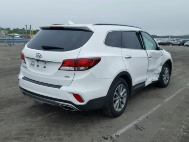 KM8SMDHF7HU252289 - 2017 HYUNDAI SANTA FE S WHITE photo 4