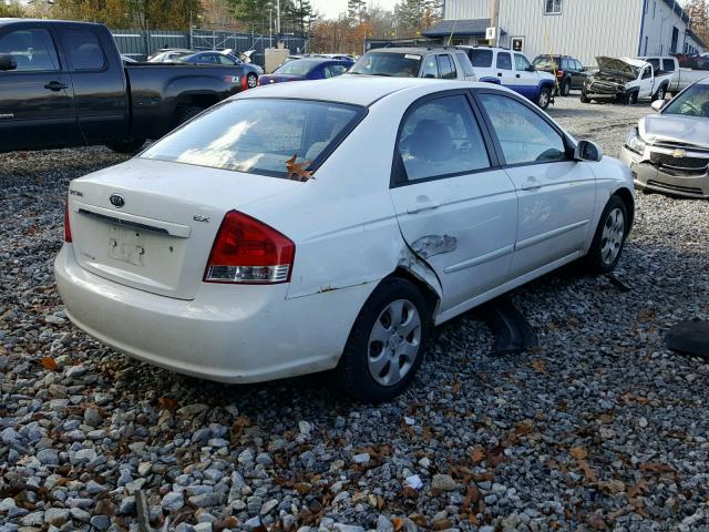 KNAFE122485544836 - 2008 KIA SPECTRA WHITE photo 4