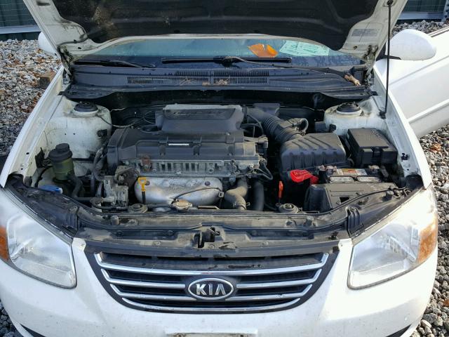 KNAFE122485544836 - 2008 KIA SPECTRA WHITE photo 7