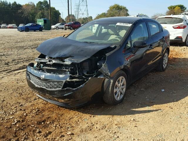 KNADM4A31D6296930 - 2013 KIA RIO LX BLACK photo 2