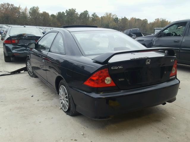 1HGEM22955L077987 - 2005 HONDA CIVIC EX BLACK photo 3