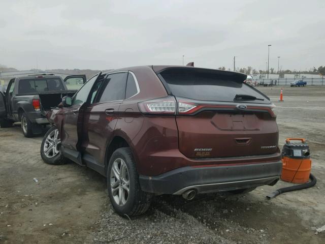 2FMTK3K89FBC19859 - 2015 FORD EDGE Коричневий фото 3