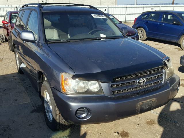 JTEHF21A920068574 - 2002 TOYOTA HIGHLANDER BLUE photo 1