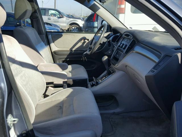 JTEHF21A920068574 - 2002 TOYOTA HIGHLANDER BLUE photo 5