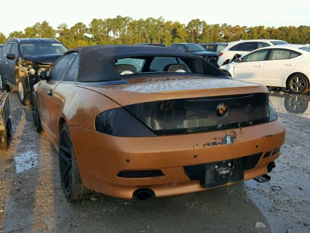 WBAEK13537CN84168 - 2007 BMW 650 I ORANGE photo 3